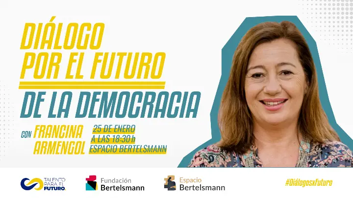 Banner de Diálogo por el futuro con Francina Armengol
