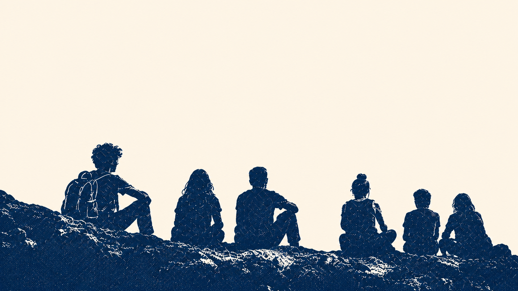 Ilustración de un grupo de personas observando el horizonte para un artículo sobre el estudio del CIS 2026 y la confianza en la democracia en España.